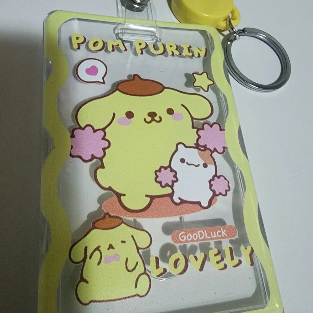 Brand New Pom Purin I I.D Holder Keychain